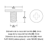 Tornillo de ensamblaje para portátil M2x3x4 (M2.0 D3.0 LK4.0) TOR0008