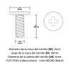 Tornillo de ensamblaje para portátil M2x10x4 (M2.0 D10.0 LK4.0) TOR0013